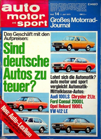 Deckblatt Auto Motor und Sport (14/1973)